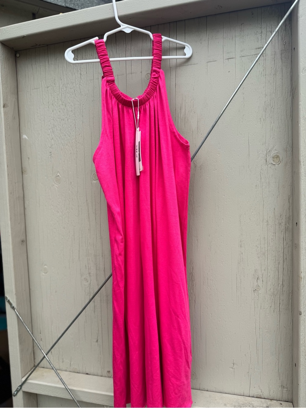 Bright Pink Sleeveless Summer Dress